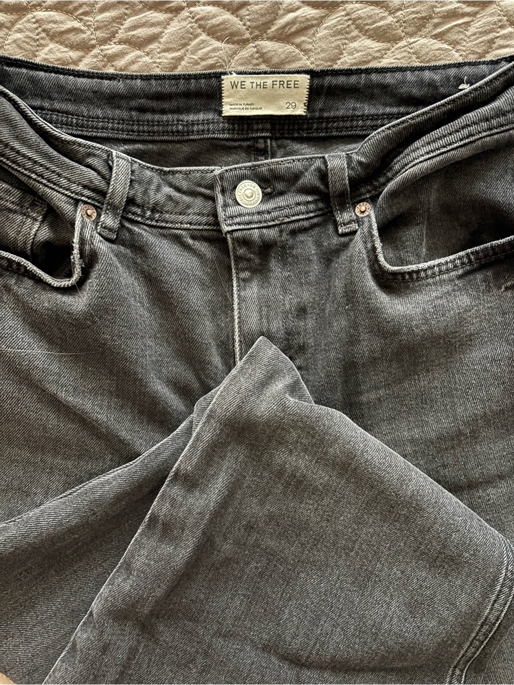 Free People Charcoal Flare Jeans -  worn once. We The Free Love Bomb Flare Jeans - Picture 5 of 7